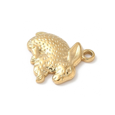 304 Stainless Steel Rabbit Pendants STAS-S186-07C-G-1
