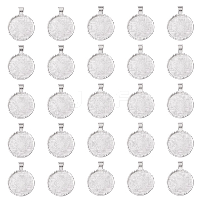 Alloy Pendant Cabochon Settings PALLOY-YW0001-69S-1