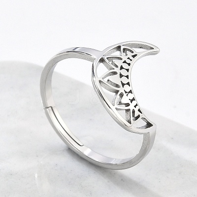 Non-Tarnish 304 Stainless Steel Adjustable Rings X-RJEW-K245-49P-1