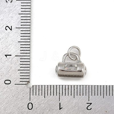 Brass Micro Pave Clear Cubic Zirconia Charms KK-A269-37P-1