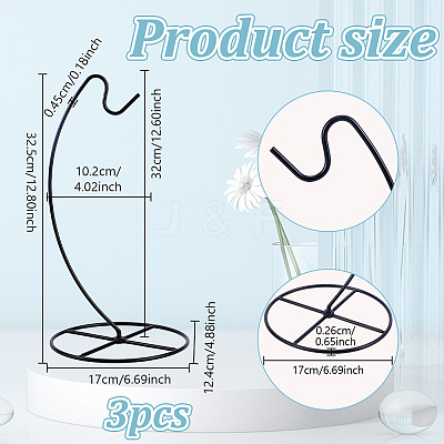 Iron Ornament Display Stands ODIS-WH0025-228B-EB-1