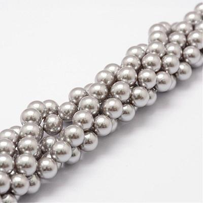 Shell Pearl Beads Strands BSHE-L026-05-6mm-1