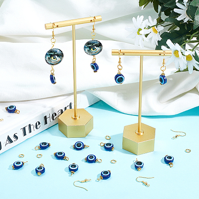 DIY Blue Evil Eye Earring Making Kit DIY-AR0002-85-1