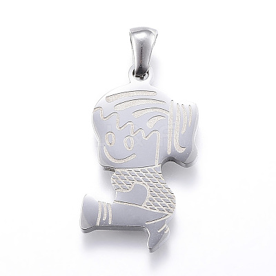 304 Stainless Steel Pendants STAS-K162-022P-1