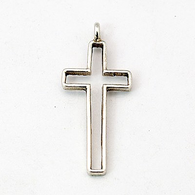 Tibetan Style Alloy Hollow Cross Pendants EAA353Y-NF-1