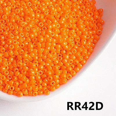 Opaque 11/0 Glass Seed Beads SEED-I013-2mm-RR42D-1