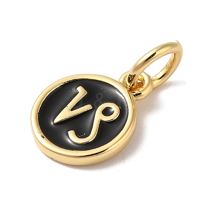 Real 18K Gold Plated Brass Enamel Charms KK-L216-001G-G01-1