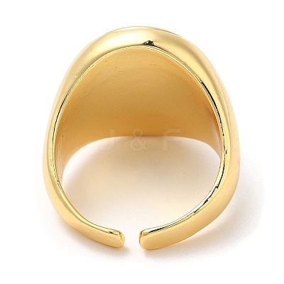 Rack Plating Brass Heart Open Cuff Ring KK-Q775-29AG-1