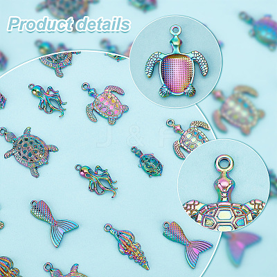 28Pcs 7 Style Plated Alloy Pendants FIND-AR0003-95-1