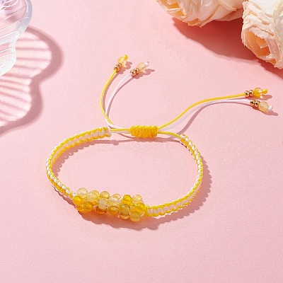 Dyed Natural Agate Beaded Braided Bead Bracelets BJEW-MZ00253-04-1