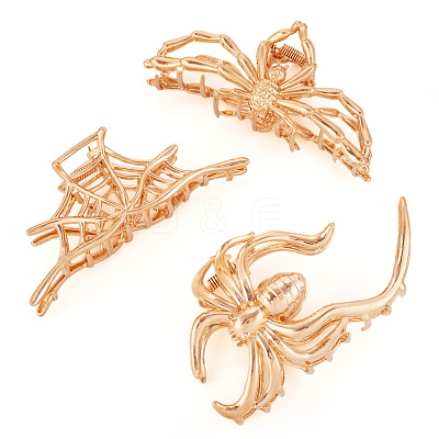 3Pcs 3 Style Halloween Alloy Claw Hair Clips for Women Girls AJEW-TA0001-91-1