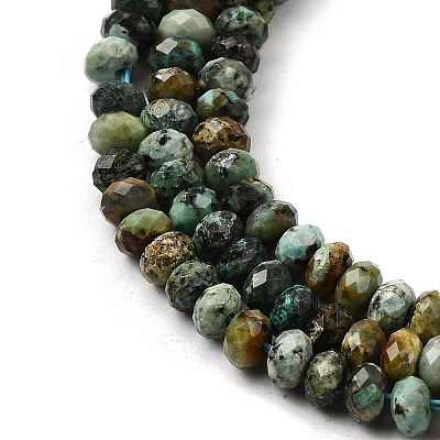 Natural African Turquoise(Jasper) Beads Strands G-F717-02B-01-1