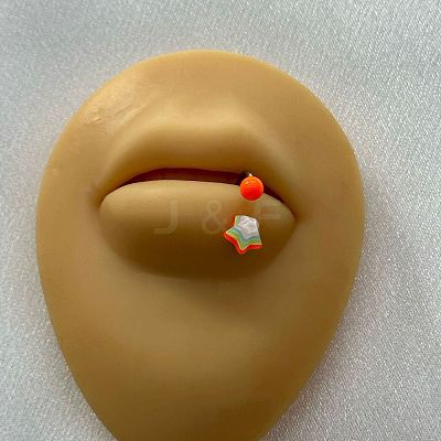 316L Surgical Stainless Steel with Acrylic Lip Rings FS-WG019E1-07-1