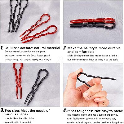 Plastic Hair Forks Sets OHAR-NB0001-08-1