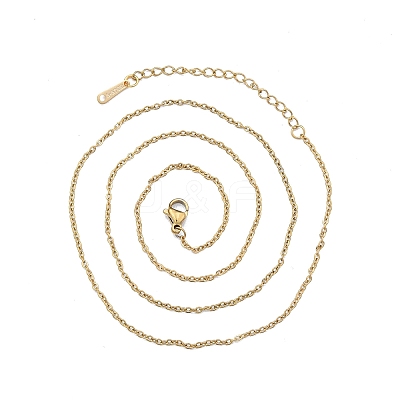 304 Stainless Steel Cable Chains Necklace for Men Women NJEW-N050-A04-G15-1