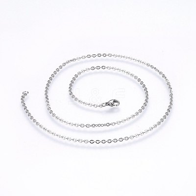 Non-Tarnish 304 Stainless Steel Cable Chains Necklaces NJEW-F226-04P-09-1