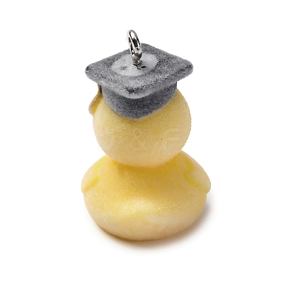 Flocky Resin Pendants FIND-S001-14F-1