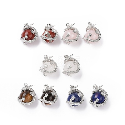 Mixed Natural Gemstone Pendants GP471-M-1