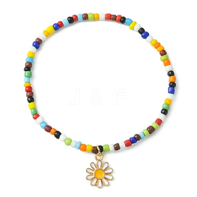 4Pcs 4 Style Natural Pearl & Smiling Face Acrylic & Glass Seed Stretch Bracelets Set BJEW-TA00238-1