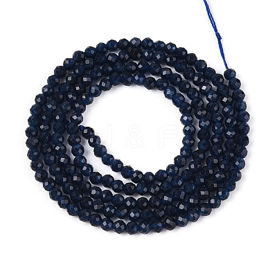 Dyed Natural Sapphire Beads Strands G-T143-05-1