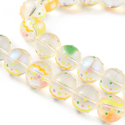 Transparent Glass Beads Strands LAMP-F029-01F-1