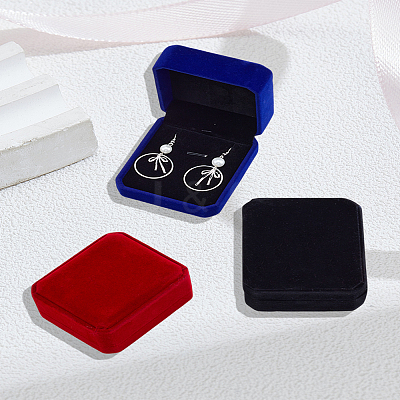 3Pcs 3 Colors Rectangle Velvet Pendant Storage Boxes VBOX-LP0001-02-1
