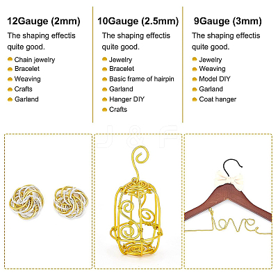 Round Aluminum Wire for Jewelry Making AW-BC0003-17P-1