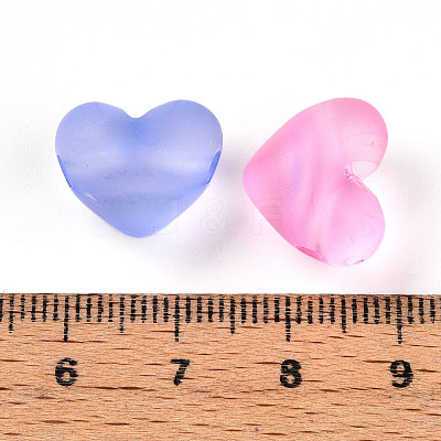 Frosted Transparent Acrylic Beads FACR-N006-02-1