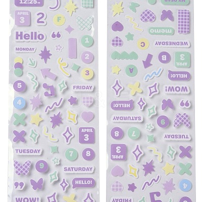 PET Plastic Stickers LS-DIY-H168-01D-1