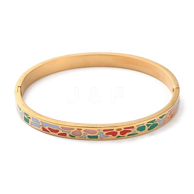 304 Stainless Steel Hinged Bangles for Women BJEW-K263-04G-03-1