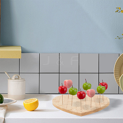 Heart Bamboo Lollipop Display Stands ODIS-WH0030-87-1
