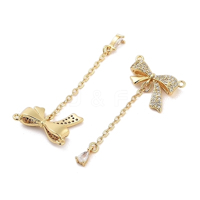 Rack Plating Brass Micro Pave Clear Cubic Zirconia Big Pendants KK-Z064-12G-02-1
