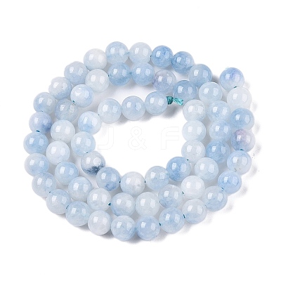 Dyed Natural White Jade Beads Strands G-T138-6mm-210-22-1