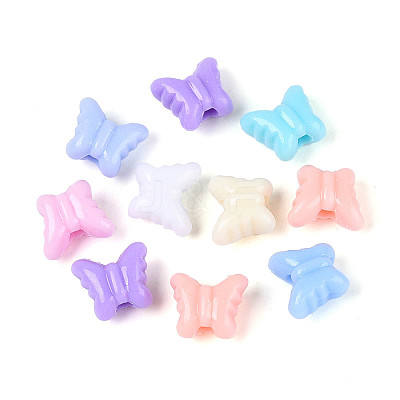 Plastic Butterfly Beads KY-T041-27M-1