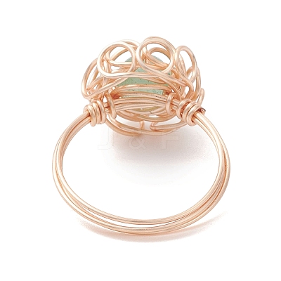 4Pcs 4 Styles Gemstone Finger Rings RJEW-TA00235-01-1