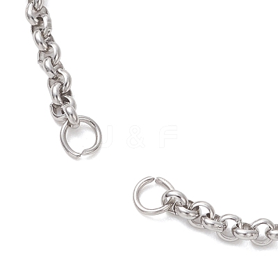 304 Stainless Steel Rolo Chain Bracelet Making AJEW-JB01513-1