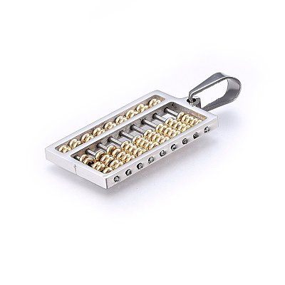 304 Stainless Steel Pendants STAS-O108-65GP-1