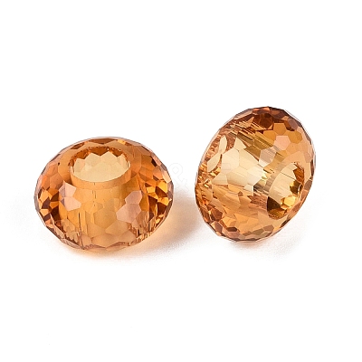 Transparent Glass European Beads GPDL-Q024-14mm-A08-1