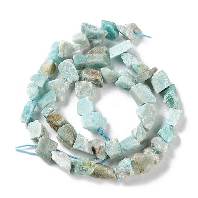 Raw Rough Natural Amazonite Beads Strands G-B065-C04-1