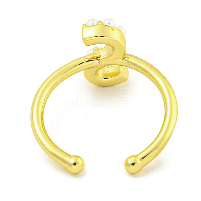 Rack Plating Brass Open Cuff Rings for Women RJEW-F162-01G-S-1