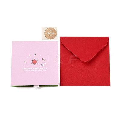 Square 3D Pop Up Paper Greeting Card AJEW-P123-A02-1