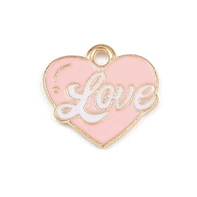 Valentine's Day Alloy Enamel Pendants ENAM-I084-01KCG-02-1