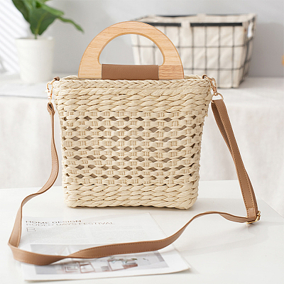 4Pcs 2 Styles D-shape Wooden Bag Handles FIND-WR0008-20-1