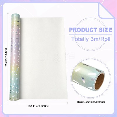 Rainbow Gradient Birthday Gift Wrapping Paper DIY-FZC0002-03D-1
