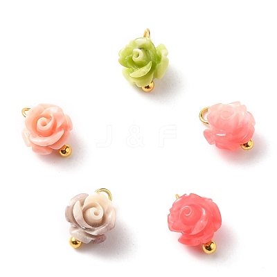 Synthetic Coral Charms X-PALLOY-JF00558-03-1