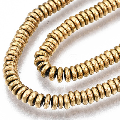 Electroplate Non-magnetic Synthetic Hematite Beads Strands X-G-T114-88A-G-1