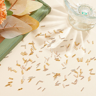 90G 4 Style Glass Bugle Beads SEED-HY0001-05G-1