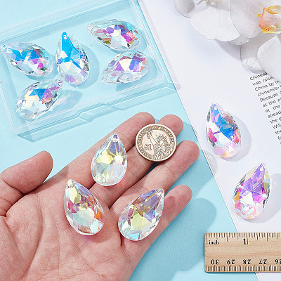 10Pcs Glass Pendants GLAA-ME0001-16A-1