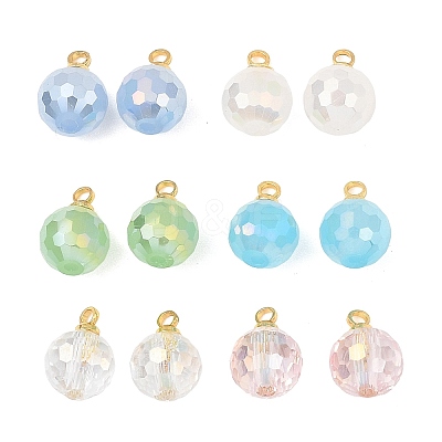 Electroplate Glass Pendants PALLOY-JF05532-02-1