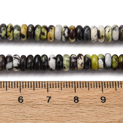 Natural Yellow Turquoise(Jasper) Beads Strands G-L624-H15-6x2mm-1